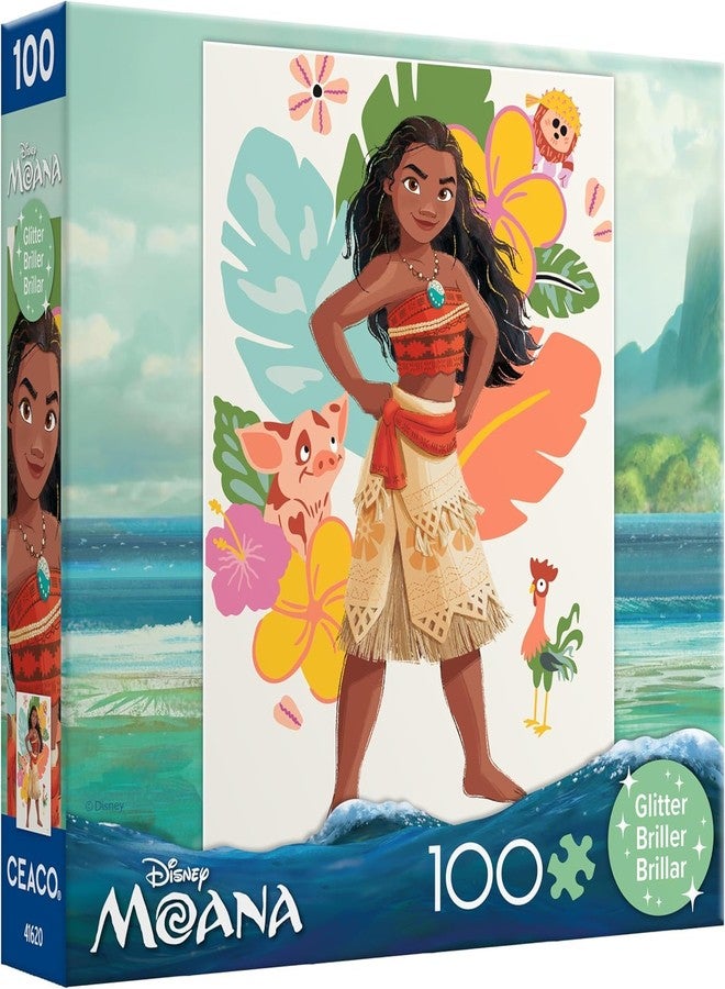 Ceaco - Disney - Moana - Glitter Puzzle - 100 Piece Jigsaw Puzzle - Image 3